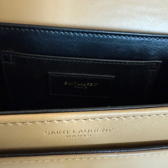 YSL Bags | YSL Calfskin Monogram Solferino Med Tan Crossbody Bag | Disco Color - Picture 12 of 16